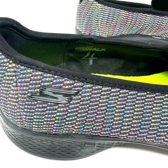 Sketchers Size 9 Flats Black GOGA Max Slip On Comfort Support Work Uniform Stand - Picture 6 of 9